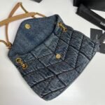 YSL PUFFER SMALL IN SUEDE AND DENIM - Image 5