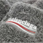 Balenciaga Furry Slide Dark Grey - Image 3