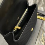 COLLEGE MEDIUM CHAIN BAG IN QUILTED SUEDE - Image 4