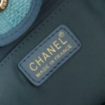 CHANEL Woven Straw Raffia Striped Medium Deauville Tote - Image 5