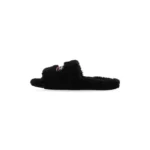 Balenciaga Furry Slides Black