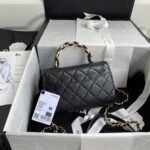 CHANEL Mini Flap Bag with Top Handle - Image 2