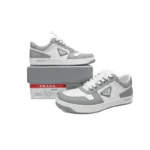 PK God Batch Prada Downtown Low Sneakers Grey White - Image 3