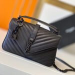 Saint Laurent College quilted-leather satchel bag - Image 4