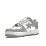 PK God Batch A Bathing Ape Bape Sta Patent Leather White Grey (2023) - Image 5