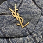 YSL PUFFER MEDIUM IN SUEDE AND DENIM - Image 2