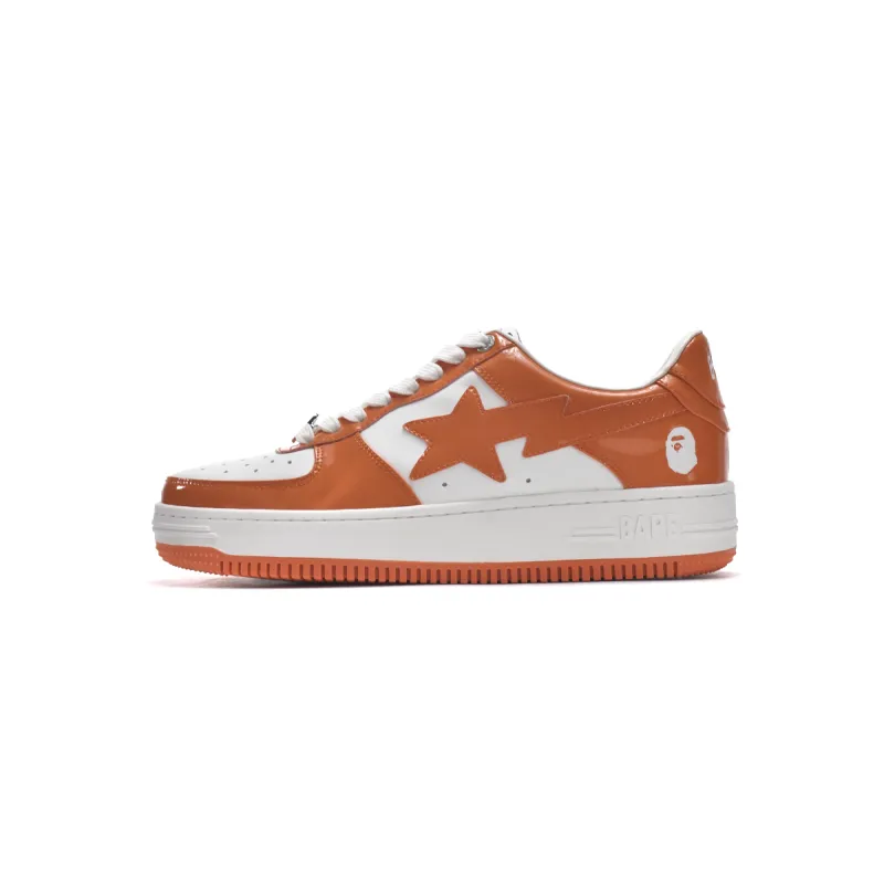 44cbeb41f4039ac58bb3069dfea7cbe5.webp A Bathing Ape Bape Sta Low White Orange 1H70-191-001 - Image 1