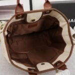 CHANEL Woven Straw Raffia Striped Medium Deauville Tote - Image 3