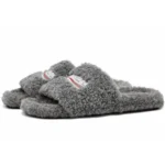 Balenciaga Furry Slide Dark Grey - Image 5