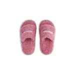 Balenciaga Furry Slide Rose Red - Image 2