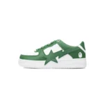 A Bathing Ape Bape Sta Low White Green Star OZXSHM 191 306M