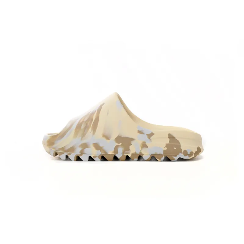 528b273a586256d56a98b795eb63f1c0.webp PK God Batch Adidas Yeezy Slide Enflame Oil Painting White Yellow GW1932 - Image 1