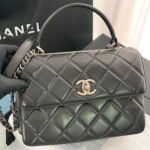 CHANEL FLAP BAG WITH TOP HANDLE - Image 2