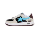 PK God Batch A Bathing Ape Sta X Marvel CREAM/BLACK/BLUE Fashion Skate Shoes 1I73-191-906