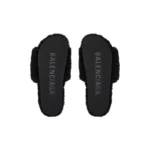 Balenciaga Furry Slides Black - Image 3