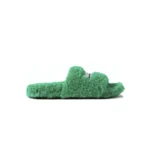 Balenciaga Furry Slide Green - Image 5