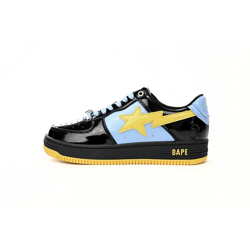 99c94f7b071f58f027d93d20f1ac0117.webp A Bathing Ape Bape Sta Low Black, Blue, And Yellow 1H20 191 046 - Image 1