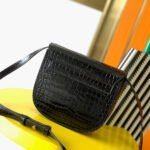 KAIA SMALL SATCHEL IN SHINY CROCODILE-EMBOSSED LEATHER - Image 6