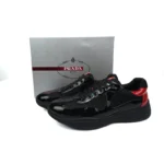 PK God Batch Prada Sneakers Black Red - Image 3