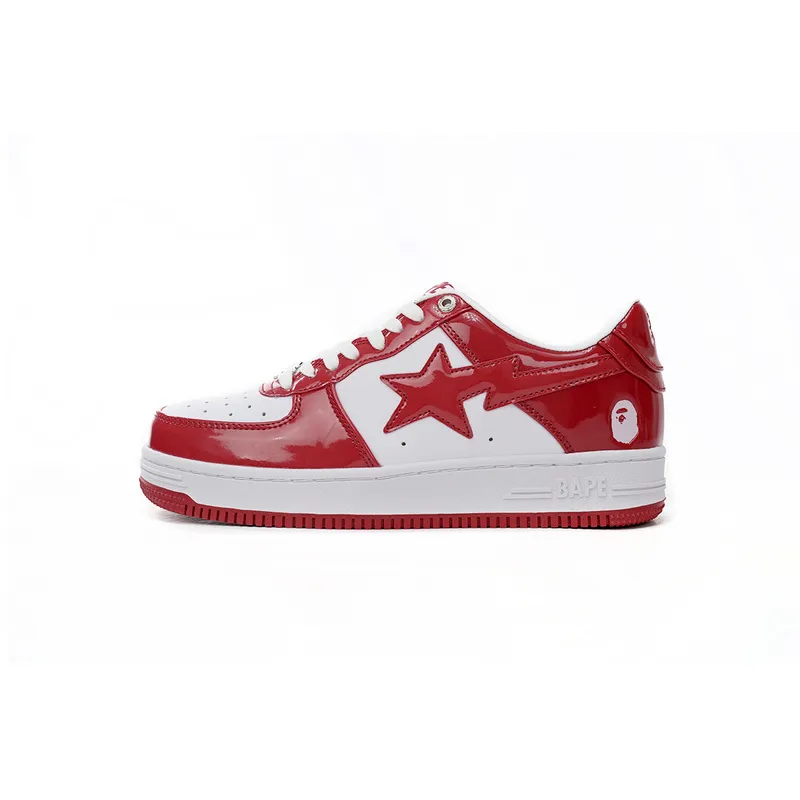 a9055f790c214df060cb778ab4203b47.webp A Bathing Ape Bape Sta Low Red And White Mirror Surface 1170 191 022 - Image 1
