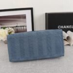 CHANEL Woven Straw Raffia Striped Medium Deauville Tote - Image 6