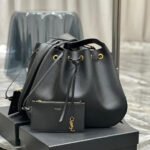 PARIS VII LARGE FLAT HOBO BAG IN SMOOTH LEATHER - Image 4