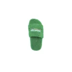 Balenciaga Furry Slide Green - Image 4