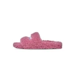 Balenciaga Furry Slide Rose Red