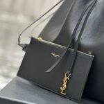 PARIS VII LARGE FLAT HOBO BAG IN SMOOTH LEATHER - Image 6