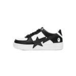 A Bathing Ape Bape Sta Low Black And White Star OZXSH W291 306M