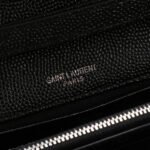 Saint Laurent Chain-strap YSL-plaque grained-leather wallet - Image 3