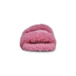 Balenciaga Furry Slide Rose Red - Image 4