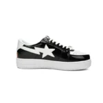 A Bathing Ape Bape Sta Low Black and White Shark 1H30-191-009 - Image 2