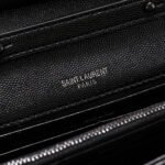 Saint Laurent Chain-strap YSL-plaque grained-leather wallet - Image 3