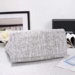 CHANEL Woven Straw Raffia Striped Medium Deauville Tote - Image 3