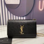 KATE MEDIUM CHAIN BAG IN GRAIN DE POUDRE EMBOSSED LEATHER - Image 6